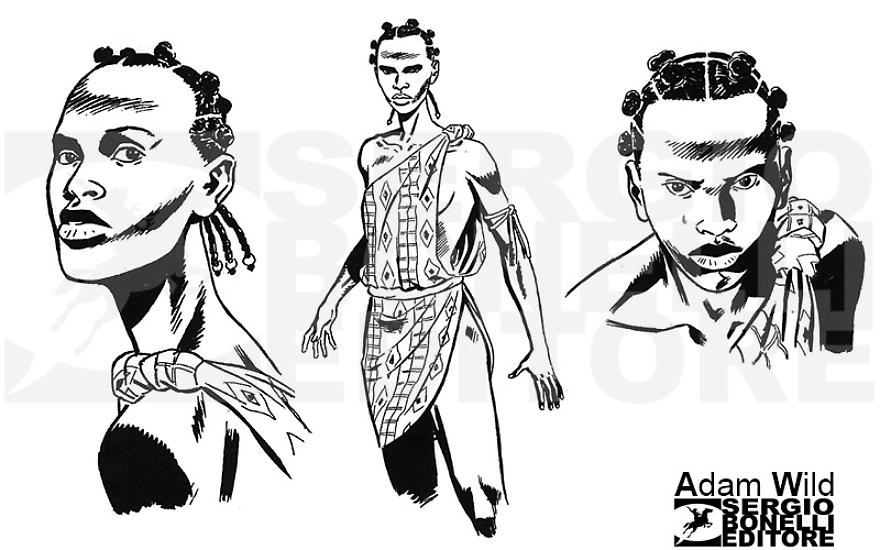 Amina - model sheet di Alessandro Nespolino