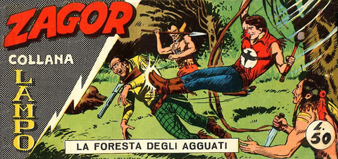 Copertina del primo albo a strisce di Zagor
