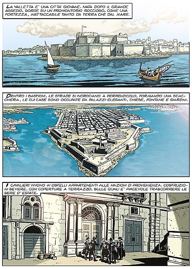 L'arrivo del pittore a Malta.