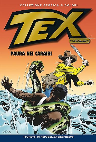 Tex Gold n.24 "Paura nei Caraibi" - Copertina: G. Ticci.