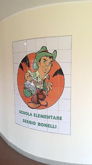 Il logo della Scuola Elementare Sergio Bonelli.