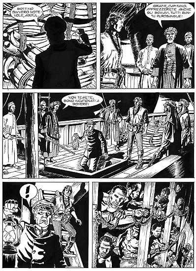 Tavola tratta da Adam Wild n.1, disegni di Alessandro Nespolino.