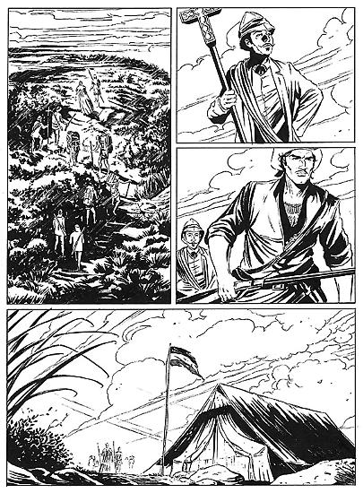 Adam Wild n.11 "I demoni del Kilimanjaro" - matite di Damjan Stanic, chine di Matteo Bussola.