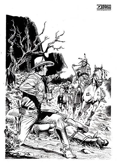 Disegno di Maurizio Dotti - Tex.