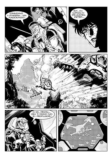 Tavola a china da Le Grandi Storie di Nathan Never 2 - Disegni di Patrizia Mandanici