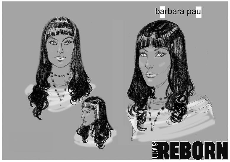 Studi per il character design dei nuovi personaggi: Barbara Paul.