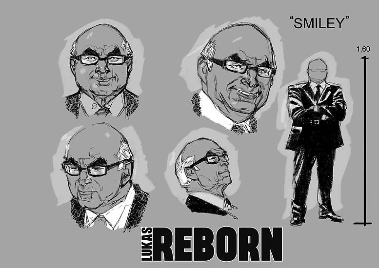 Studi per il character design dei nuovi personaggi: George Smiley.