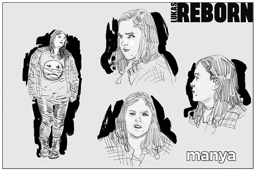 Studi per il character design dei nuovi personaggi: Manya.