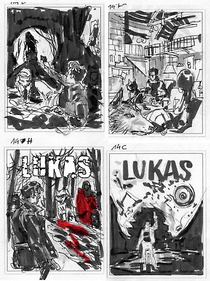 Studi per la copertina del secondo numero di Lukas Reborn.