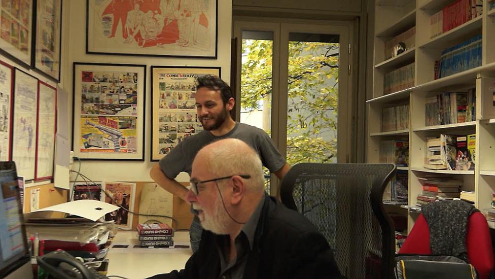 Il regista e Alfredo Castelli.