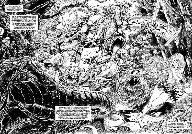 Tavola tratta da "Angelica",  Edizioni BD.