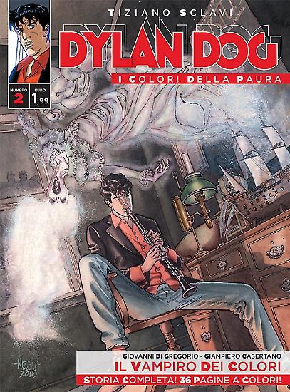 Dylan Dog, I colori della paura n.2 - "Il vampiro dei colori", testi Giovanni Di Gregorio, disegni Giampiero Casertano, copertina Marco Nizzoli.