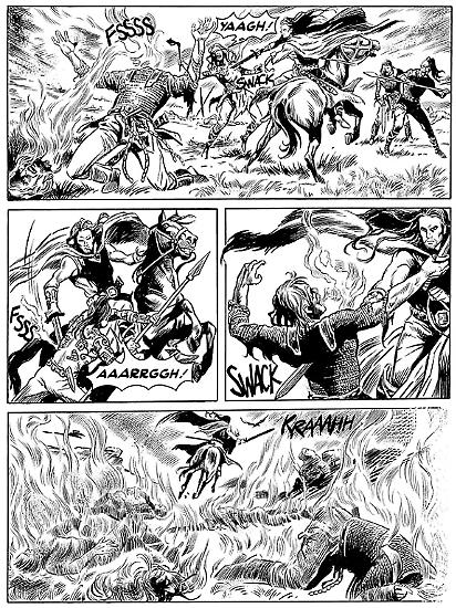 Due pagine in anteprima dell'albo "Il segreto di Amber Tremayne", disegni di Mauro Laurenti.