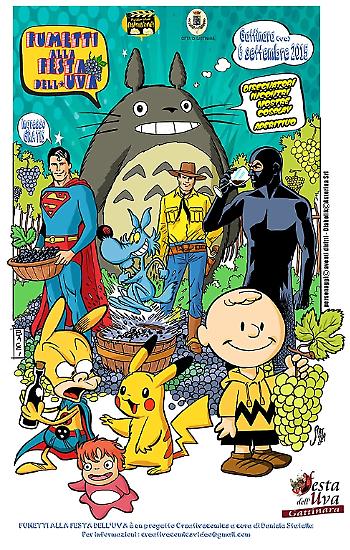 La locandina di "Fumetti alla Festa dell'Uva" 2015.