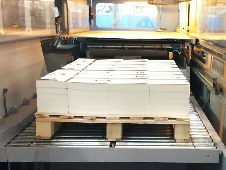 Il bancale, quasi pronto per la distribuzione.