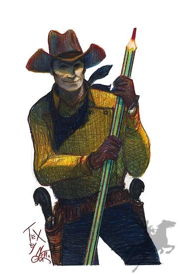 Il Tex di Lorenzo Mattotti, protagonista della locandina della Fiera del Fumetto di Lugano.