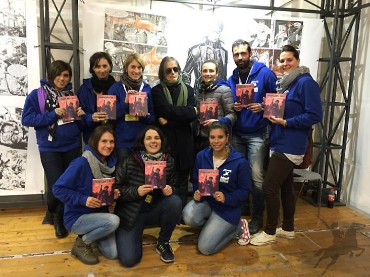 Lucca Comics & Games 2015 si chiude e lo staff dello stand festeggia con Claudio Chiaverotti e il suo Morgan Lost!