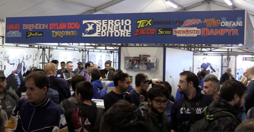 Lo stand bonelliano, sempre affollato!