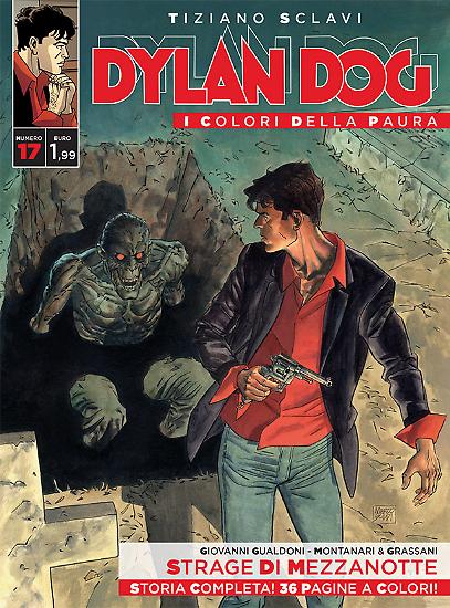 Dylan Dog, I colori della paura n.17 - "Strage di mezzanotte", testi Giovanni Gualdoni, disegni Montanari & Grassani, copertina Marco Soldi
