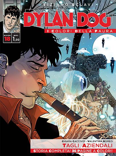 Dylan Dog, I colori della paura n.18 - "Tagli aziendali", testi Chiara Caccivio, disegni Valentina Romeo, copertina Carmine Di Giandomenico.