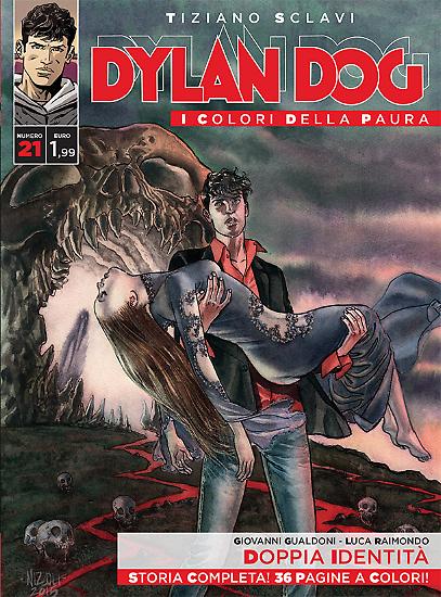 Dylan Dog, I colori della paura n.21 - "Doppia identità", testi Giovanni Gualdoni, disegni Luca Raimondo, copertina Marco Nizzoli..