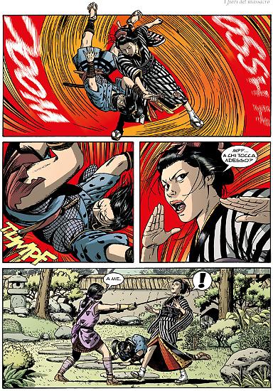 Tavola da "I fiori del massacro", di Recchioni e Accardi, colori di Luca Bertelè.
