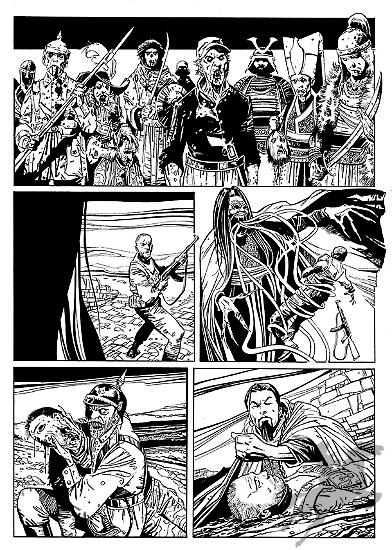Two pages by Luca Rossi, from Dampyr number 200. 