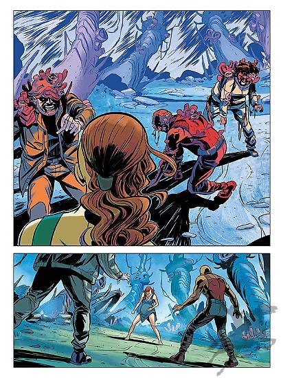 Orfani Nuovo Mondo n.6, disegni di Alessio Avallone, colori di Alessia Pastorello.