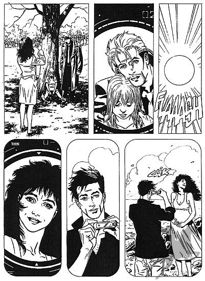 Tavola della prima miniserie neveriana, scritta da Bepi Vigna e illustrata da Roberto De Angelis.