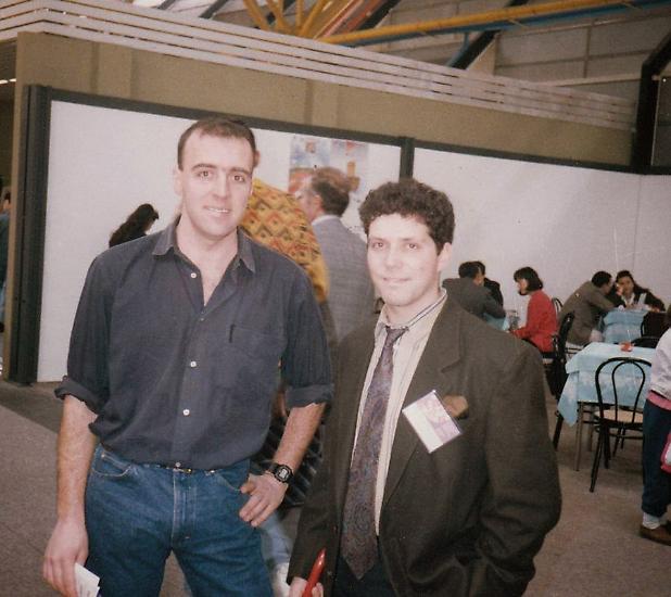 I giovani Ade Capone e Moreno Burattini, nei primi anni '90.