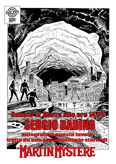 Disegno di Sergio Badino per AMys Cartoomics 2016.