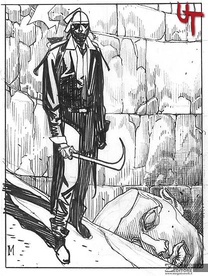 Il primo studio di Nicola Mari per la copertina dell'edizione fumetteria del n.1 di UT.