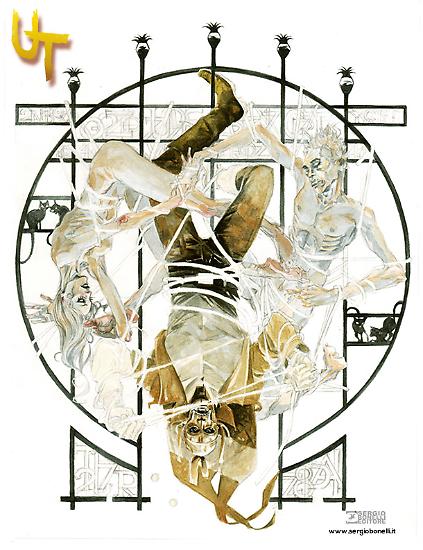 Una fase della lavorazione della cover.