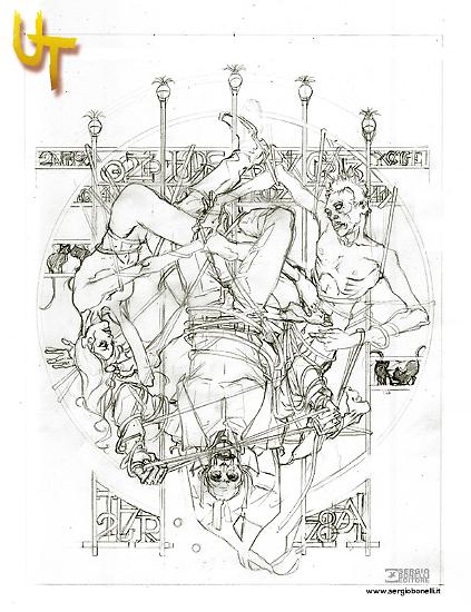 L'illustrazione a matita di Lola Airaghi per la copertina dell'edizione variant da fumetteria di UT 2.