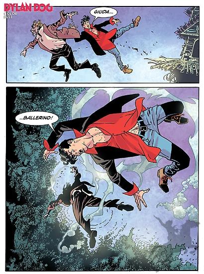 Tavola da "Baba Yaga", testi: Paola Barbato, disegni: Franco Saudelli, colori: Oscar Celestini.