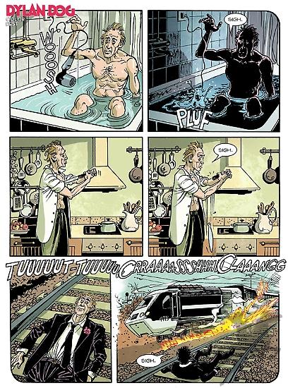 Tavola da "Baba Yaga", testi: Paola Barbato, disegni: Franco Saudelli, colori: Oscar Celestini.