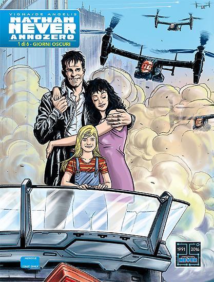 La copertina dell'edizione da edicola di "Giorni oscuri", primo albo della miniserie Annozero.
