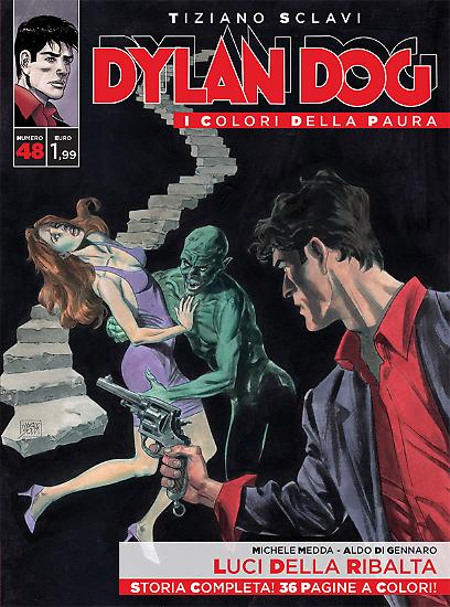 Dylan Dog, I colori della paura n.48 - "Luci della ribalta", testi di Michele Medda, disegni di Aldo Di Gennaro, copertina di Marco Soldi.