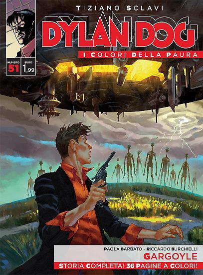 Dylan Dog, I colori della paura n.51 - "Gargoyle", testi Paola Barbato, disegni Riccardo Burchielli, copertina Raul Cestaro.