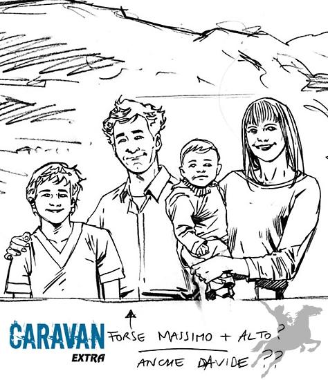 Sketches by Stefano Raffaele for the Donati family.
