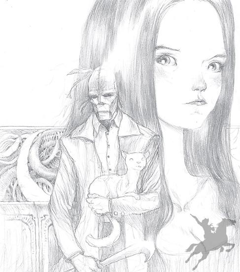 Primo bozzetto di Tony Sandoval per la copertina di UT 6 - Edizione Variant per Fumetterie.