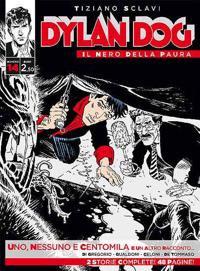 Dylan Dog, Il nero della paura n.14 - "Uno, nessuno e centomila e un altro racconto...", Di Gregorio, Celoni, Gualdoni, De Tommaso, copertina Leomacs.
