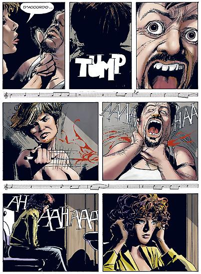 Tavola tratta dalla storia "Oggetto d'amore", testi di Giancarlo Berardi, disegni di Corrado Roi, colori Spartaco Lombardo e Gloria Martinelli.