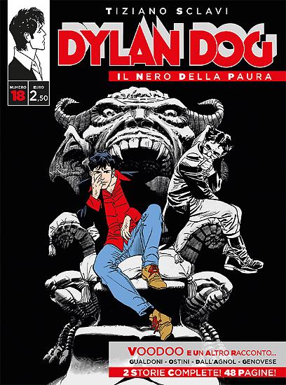 Dylan Dog, Il nero della paura n.18 - "Voodoo e un altro racconto...", Gualdoni, Dall'Agnol, Ostini, Genovese, copertina Brindisi