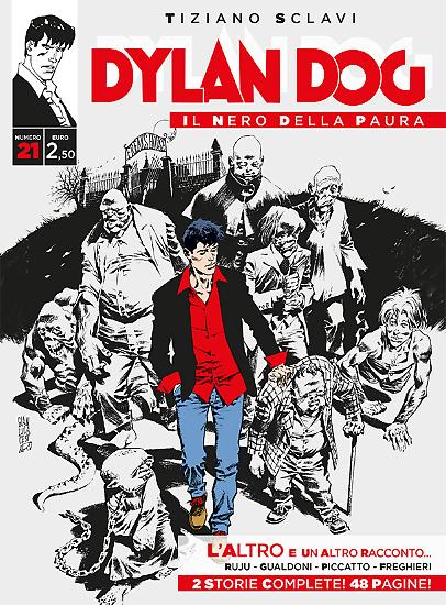 Dylan Dog, Il nero della paura n.21 - "L'altro e un altro racconto...", Ruju, Piccatto, Gualdoni, Freghieri, copertina G. Cestaro.