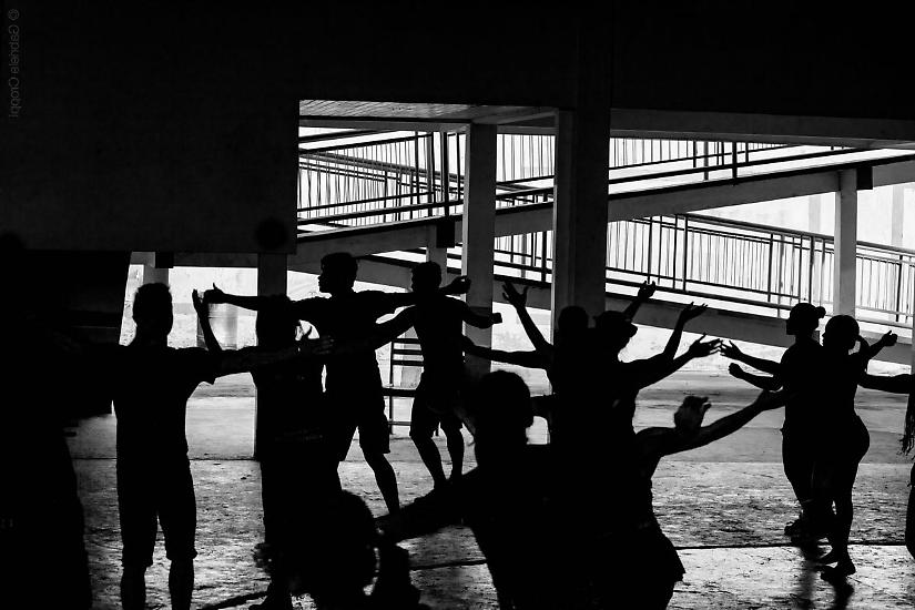 Parintins, Amazonas, Brasile Boi Caprichoso, prove per il Festival Boi Bumbà di giugno