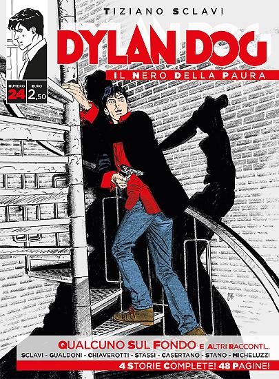 Dylan Dog, Il nero della paura n.24 - "Qualcuno sul fondo e altri racconti...", copertina Bruno Brindisi.