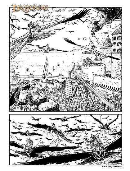 Anteprima Dragonero 2017 - Saga delle Regine Nere, disegni di GIancarlo Olivares