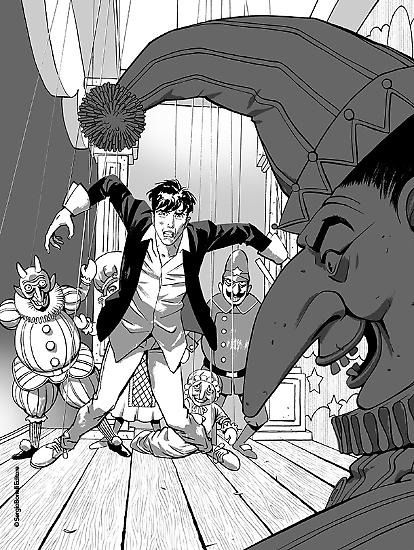 Una fase della realizzazione della copertina di Maxi Dylan Dog Old Boy 29.