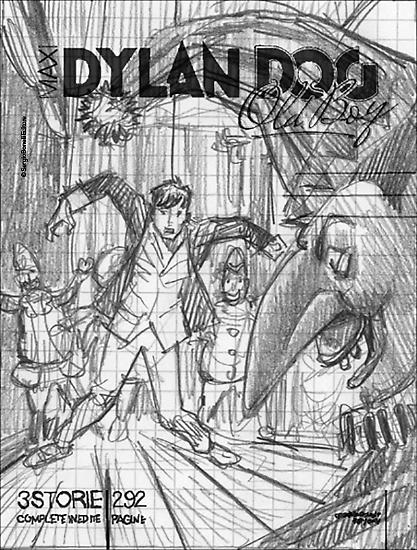 Sketch di Andrea Accardi per la copertina di Maxi Dylan Dog Old Boy